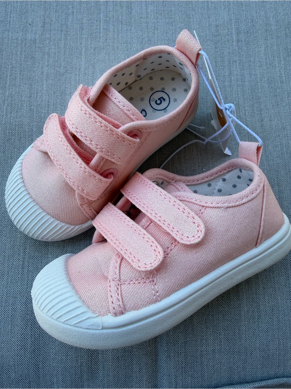 Cat & Jack Light Pink Canvas Hook-and-Loop Sneakers